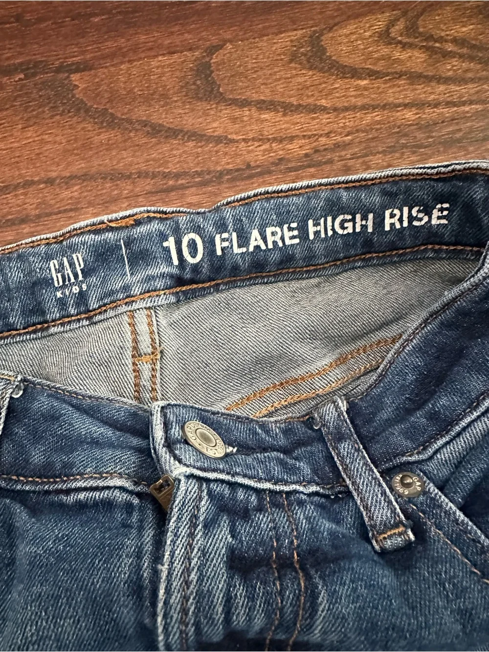 Gap Kids Flare High Rise jeans, size 10